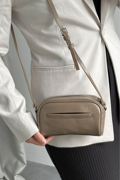 LEONAS Basic γυναικεία τσάντα ώμου - Alessi Mink