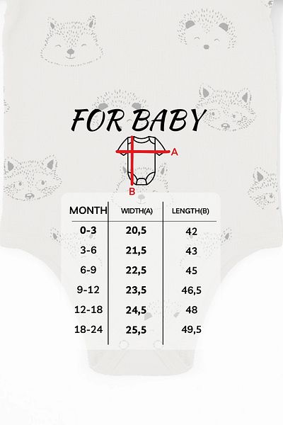 Divonette 100% Cotton Unisex Patterned Interlock 3-Piece Bodysuit Set with Snap Fasteners - Baby Clothing
