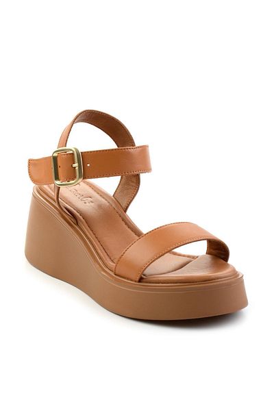 Bambi Taba Leather Women's Sandals K05359032203
