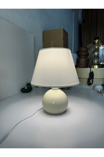 EvLight Lavinya Cream Fabric Metal Lampshade