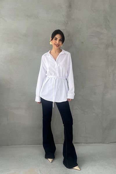 Seda Yalçın Atelier White Belt Detailed Shirt