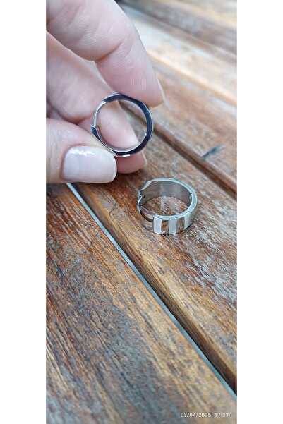 staınless steel Steel earrings with pearlescent