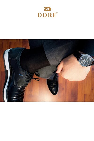 Dore Αυθεντικές ανδρικές μακριές κάλτσες χωρίς ραφή από μπαμπού Premium Μαύρες