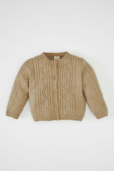 DeFacto Baby Girl Knitwear Buttoned Crew Neck Cardigan C7890A524Au