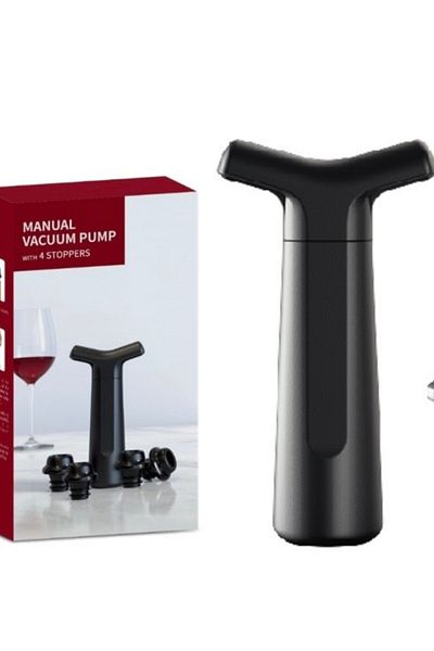 WellQ Manual Wine Vacuum Set (1 Pump 4 Stoppers)