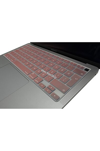 Mcstorey Macbook Air M1 Kılıf 13inç Klavye Koruyucu Türkçe Q Harf Baskılı Touchıd'li A2179 A2337 Ile Uyumlu