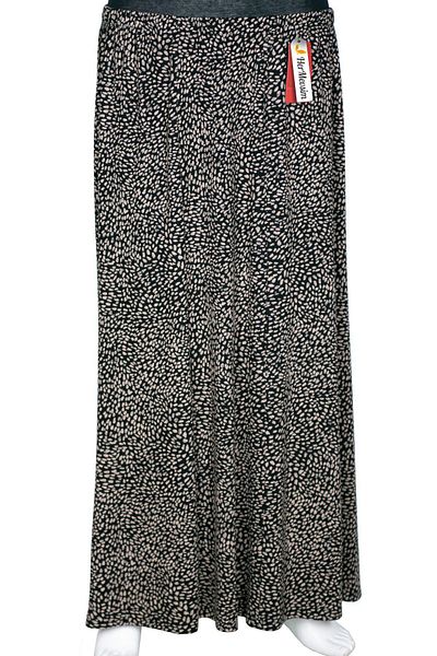 HESNA Women's Ecem Battal Black Skirt - 8 Pieces Elastic