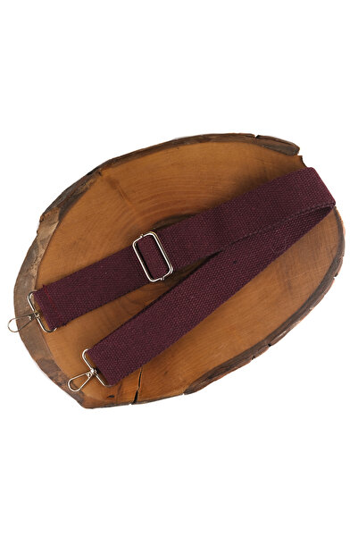 Prestij Boncuk Žuta ručka, podesiva tkanina Torba, tamno bordo