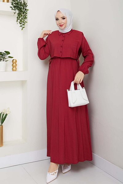 benguen Γιλέκο Φόρεμα - Claret Red 4735