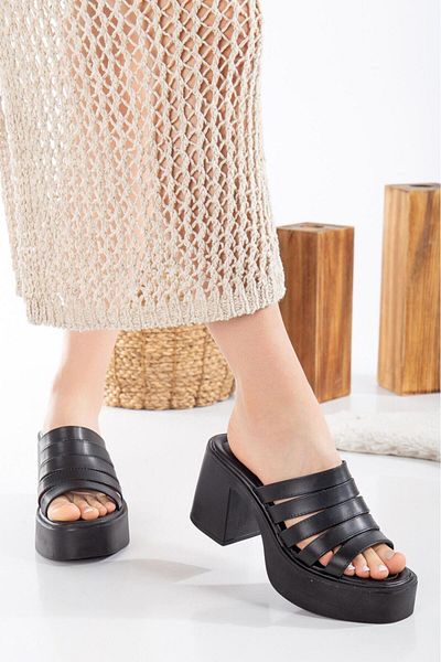 GNY AYAKKABI Women's Platform 5 Baret Slippers