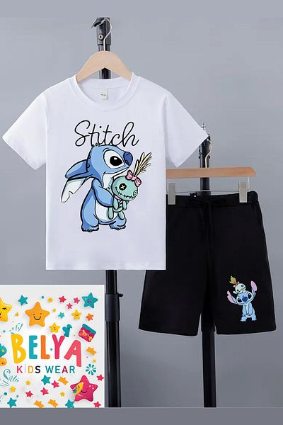 Belya Kids Wear مجموعة علوية سفلية صيفية منقوشة للأطفال من Sth Design