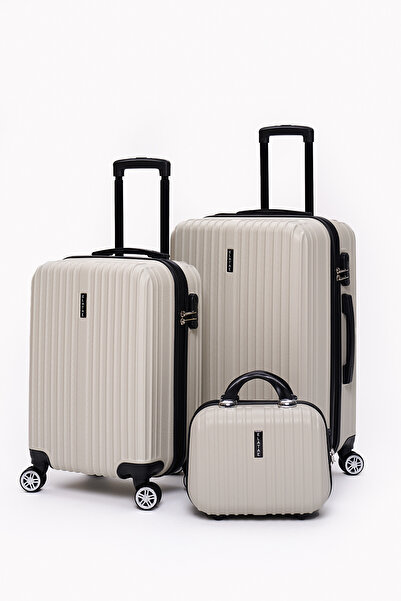 ELATAE 3'lü Valiz Seti Elatae Valiz Orta - Kabin Boy ve Makyaj 1020