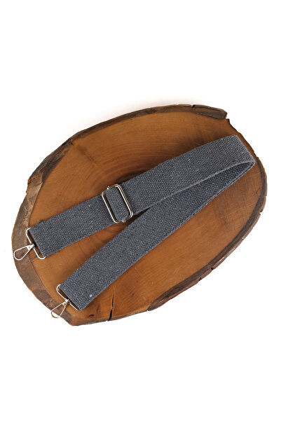 Prestij Boncuk Kumaş Çanta Sapı Ayarlanabilir Çapraz Askı Model - Gri