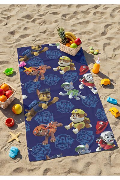 Viadela Prosop de plajă Paw Patrol – Bucură-te de plajă plină de eroi!