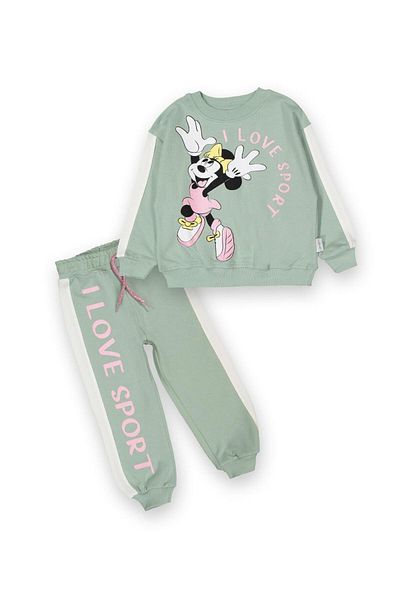 baby flamindo Baby Flamindo 2 Thread I Love Sport Printed Girl's Tracksuit