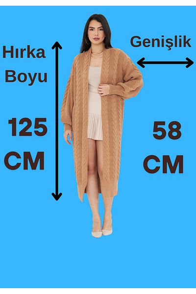 Lasirius Cardigan din tricot împletit cu păr de damă