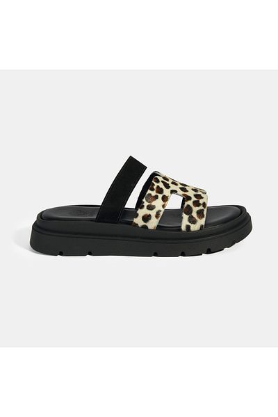 Desa Women's Leopard Suede Slippers