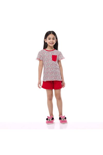 Victor and Jane Girls' PJ Set – Soft Shorts and Top Sleepwear Set 6-7YRS