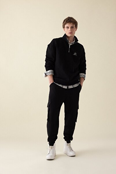 DeFacto Φούτερ Jogger Regular Fit - Cargo Pocket, Lace Up Elastic Leg Y5533az24au