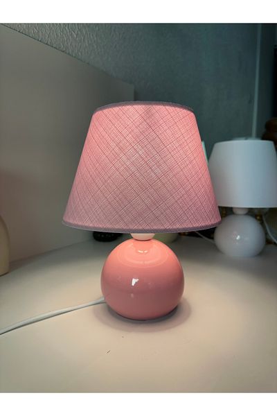 EvLight Lavinya Pink Fabric Metal Lampshade