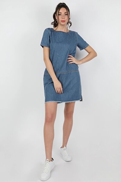 BALİNS Kadın Kot Elbise Açık Mavi