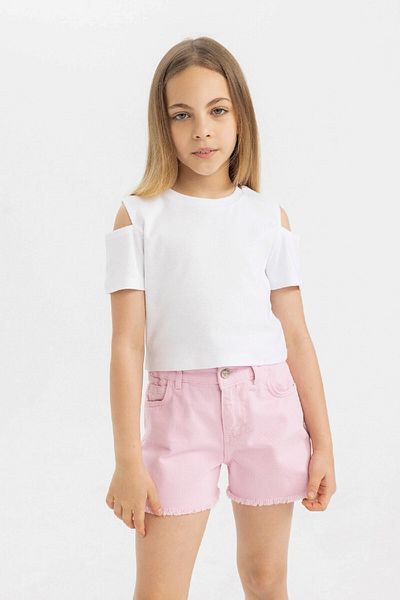 DeFacto Tricou Slim Fit pentru fetiță cu gât crew - C9714a824hs