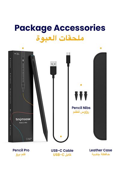 Tinymoose Pencil Pro – USB-C Fast Charging, Palm Rejection – 2nd Gen Stylus for iPad 2018 and Above