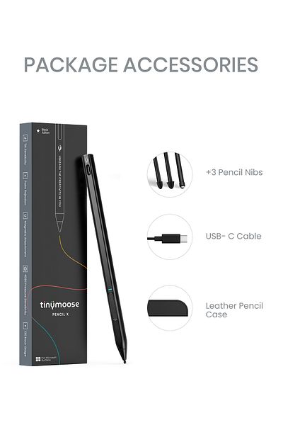 Tinymoose Pencil X – Stylus for Surface Pro/Book/Laptop/Go with Pressure Sensitivity, Tilt & Palm Rejection