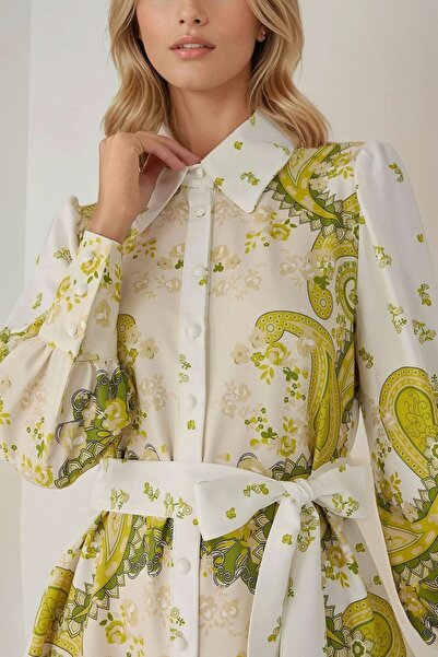 Hiccup Μίνι φόρεμα με στάμπα μακρυμάνικο με ζώνη