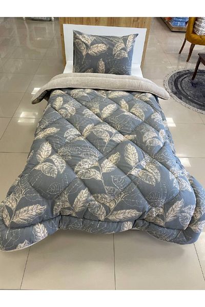 Sudemhome Single Double Sided Luxury Welsoft Elite Quilt Soft Fleece Quilt and Pillowcase Arina Beige