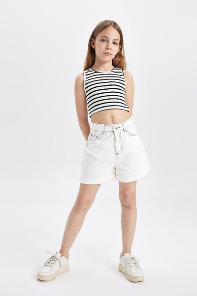 DeFacto Girl's Cotton Shorts - C9300A824SM