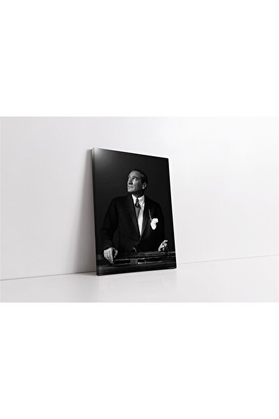 Tablosan Siyah Beyaz Atatürk Kanvas Tablo
