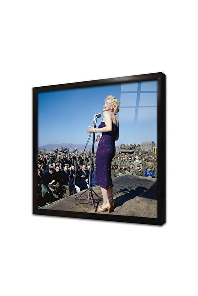 Tablosan Tablou colorat din sticlă înrămată Marilyn Monroe