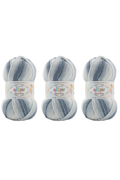 Alize Baby Best Batik El Örgü Ipliği 100 gr 3 Adet Renk 7542