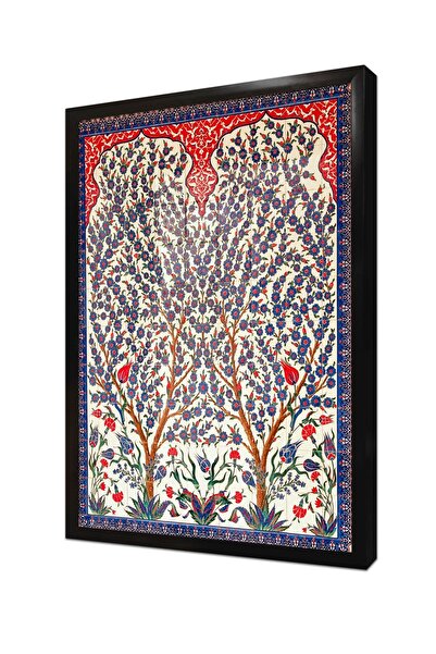 Tablosan Osmanlı Çini Görselleri Çerçeveli Mdf Tablo