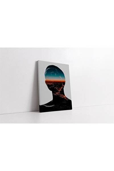 Tablosan Femeie și oraș pictură pe pânză