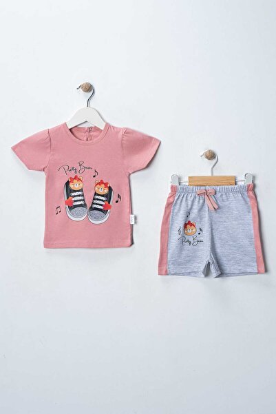 MyPrettyBaby Pretty Bear Printed 100% Cotton Single Jersey Summer Baby Girl B...