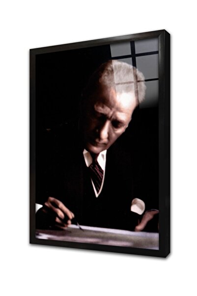 Tablosan Tablou de sticlă înrămată cu textul lui Ataturk care scrie