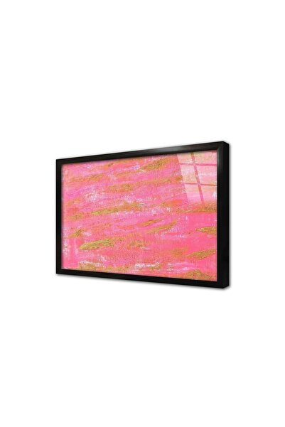 Tablosan Tablou din sticlă cu cadru abstract roz 30x40 cm
