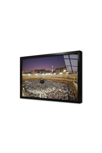 Tablosan Tablou din sticlă înrămată cu Kaaba 20x30 Cm