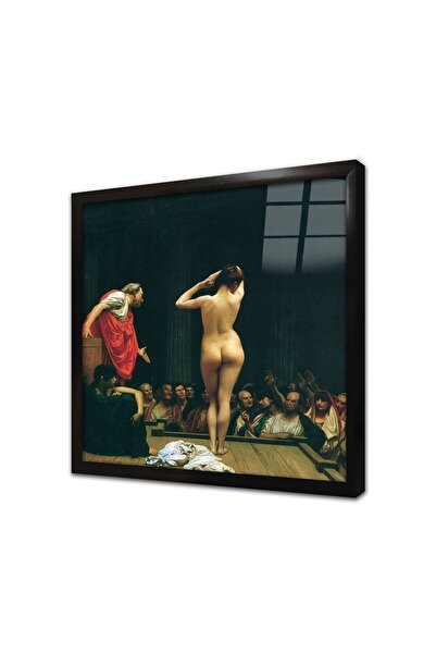 Tablosan Pictură pe sticlă înrămată Slave Market J L Gerome