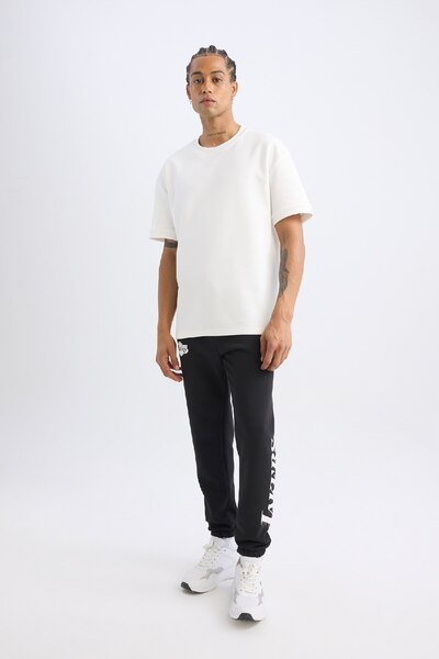 DeFacto Los Angeles Lakers Nba - Regular Fit Pocket Thick Sweatshirt Jogger A4121Ax24Au