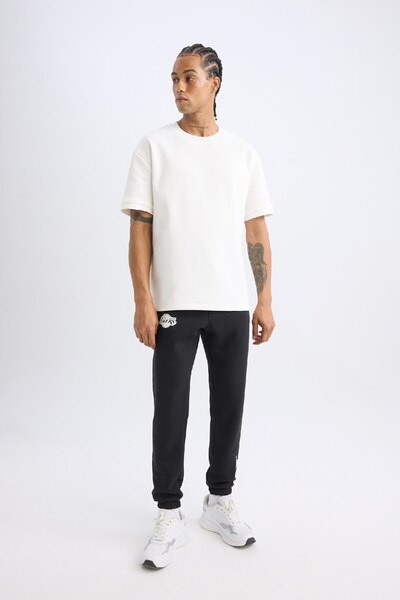 DeFacto Los Angeles Lakers Nba - Regular Fit Pocket Thick Sweatshirt Jogger A4121Ax24Au