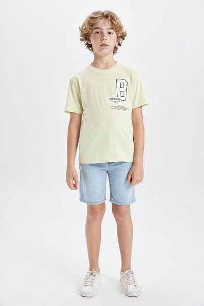 DeFacto Boy's Short Sleeve Crew Neck T-Shirt D0426A824SM