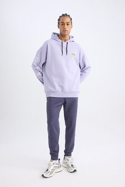 DeFacto Los Angeles Lakers Nba Oversize Hooded Sweatshirt - Back Printed Y0201Az24Au