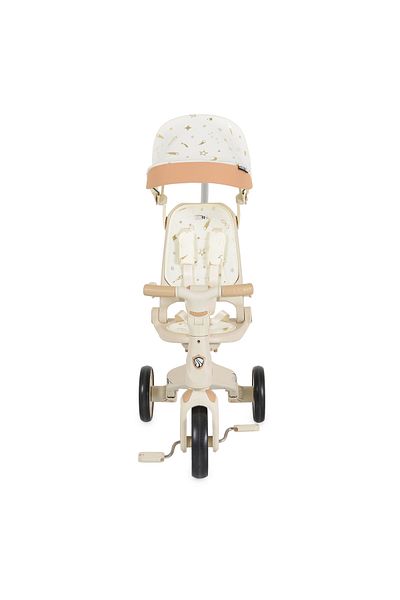 OEM Tricicleta copii 1-6 Ani, Pozitie de somn si maner pliabil, Byox Juno Beige, Scaun rotativ
