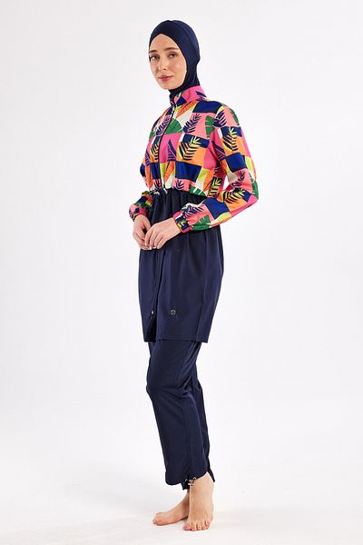 Adasea Αλεξίπτωτο Πλήρως Καλυμμένο Μαγιό Hijab 1501 Dark Navy Blue