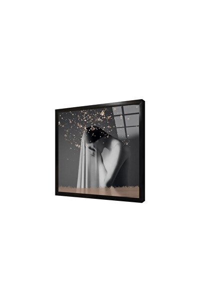 Tablosan Tablou de sticlă înrămată cu femeie în voal