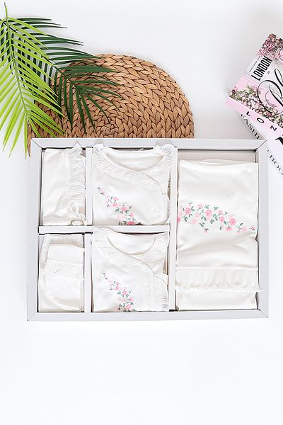 Sitilin Baby Girl Ecru Luxury Edition Hospital Set 10 Peças Stl6950