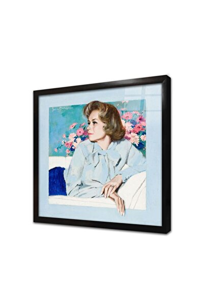 Tablosan Tablou de sticlă colorat cu rame Pin Up